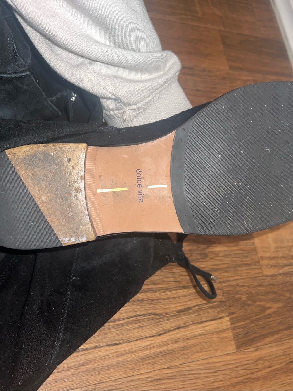 Dolce Vita Black Over-the-Knee Suede Boots - Picture 4 of 4